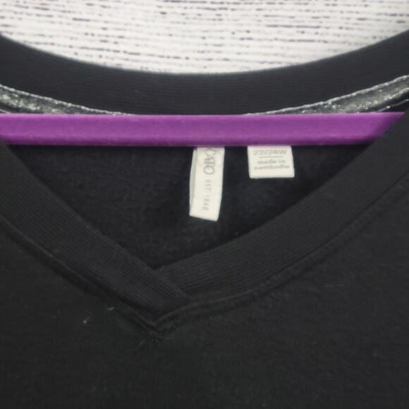 Cato Black Long Sleeve Blouse/Sweater Size 22/24W - Picture 2 of 8